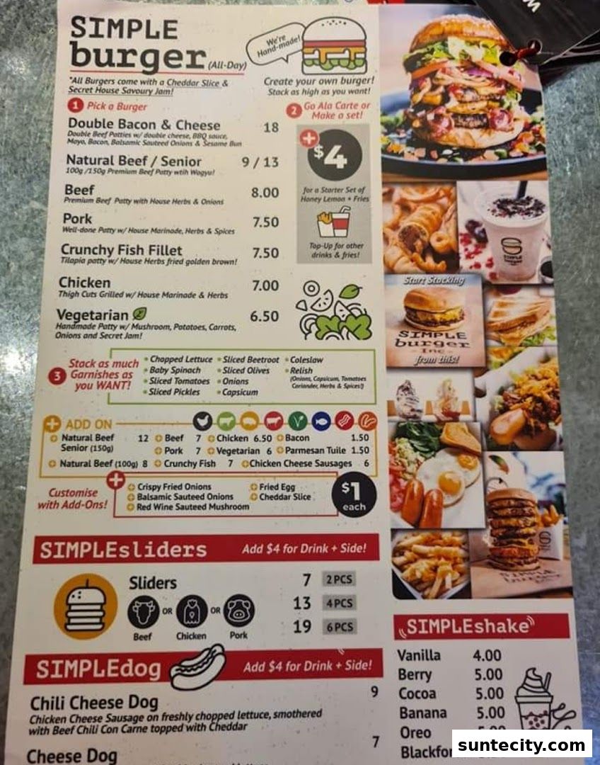 Menu page for iSTEAKS  Suntec City
