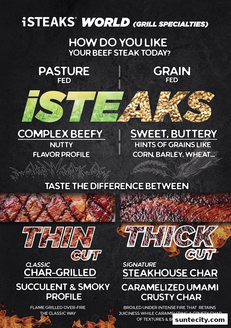 Menu page for iSTEAKS  Suntec City