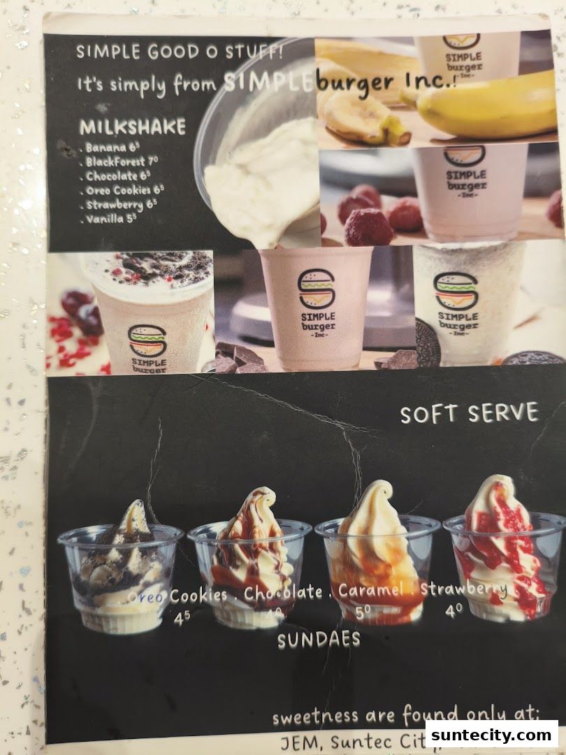 Menu page for iSTEAKS  Suntec City