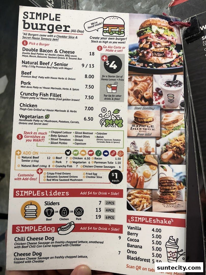 Menu page for iSTEAKS  Suntec City