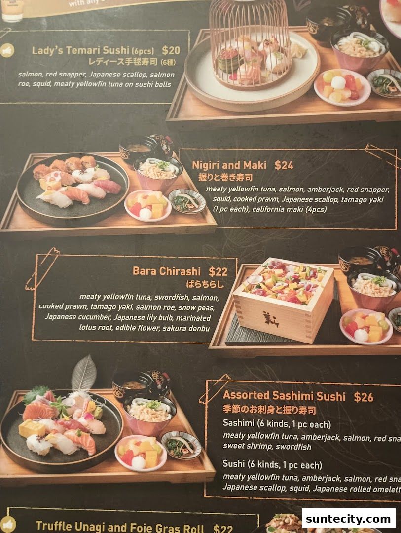 Menu page for Jollibee Suntec City
