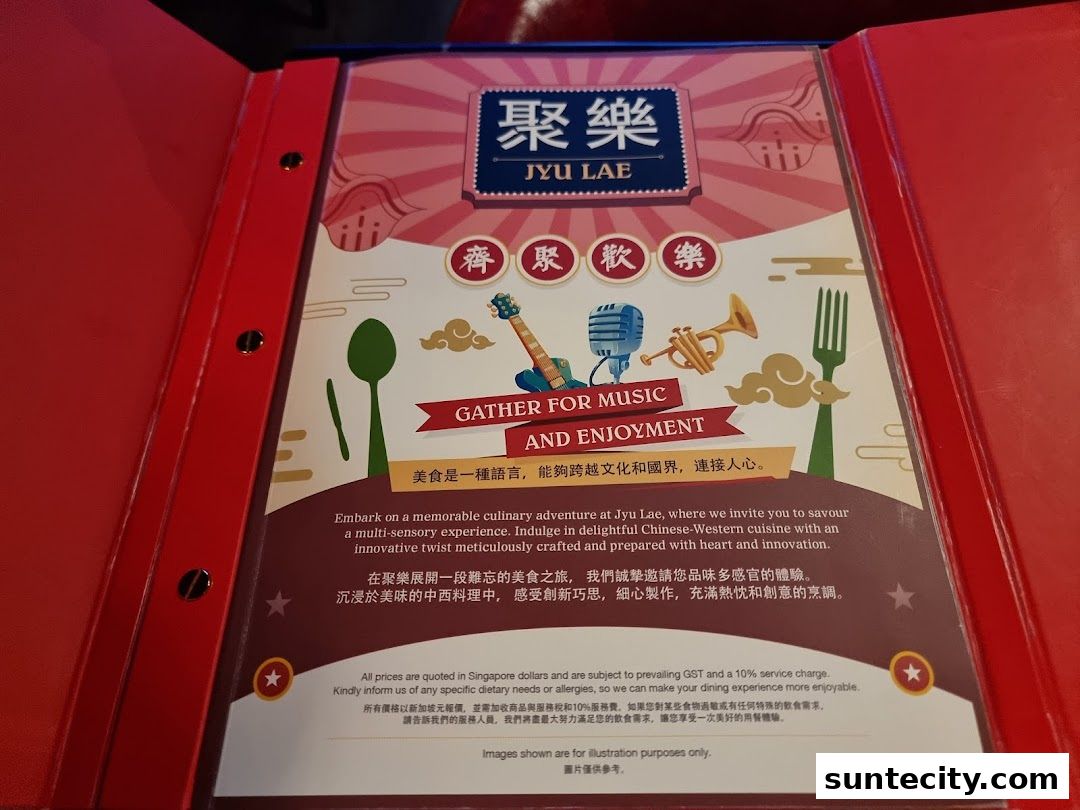 Menu page for Jyu Lae Bistro 聚樂