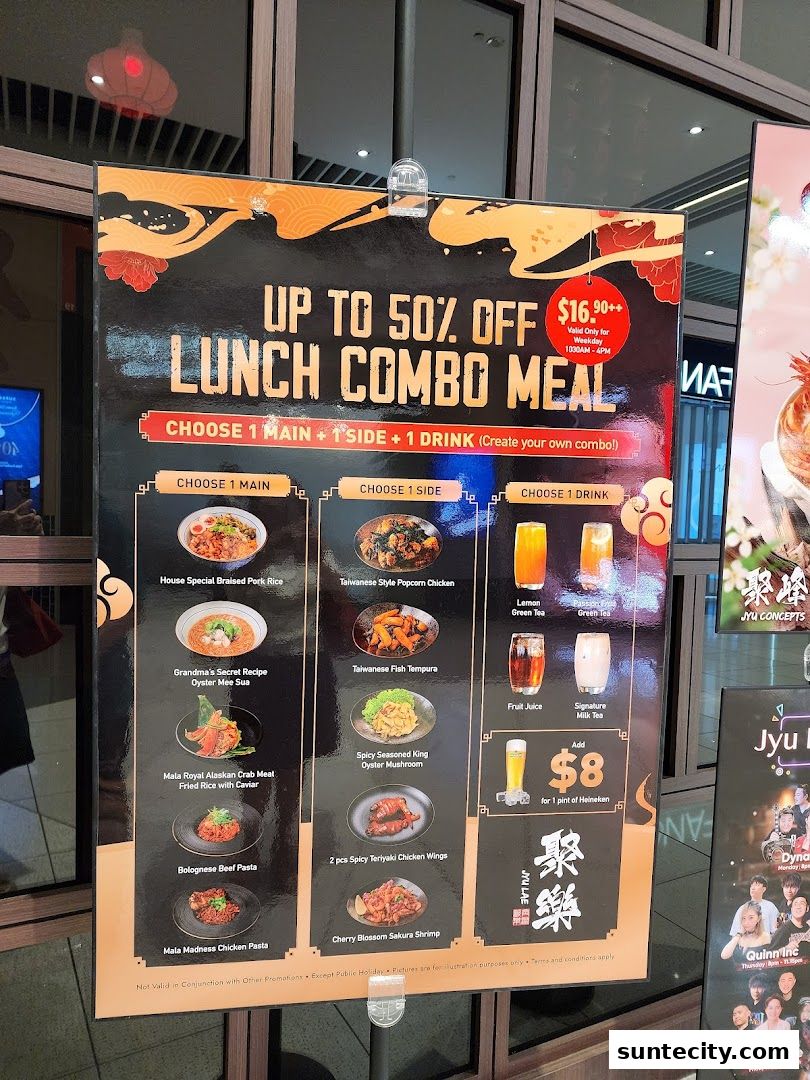 Menu page for Jyu Lae Bistro 聚樂