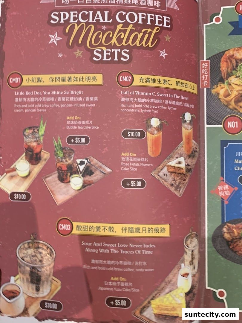 Menu page for Jyu Lae Bistro 聚樂