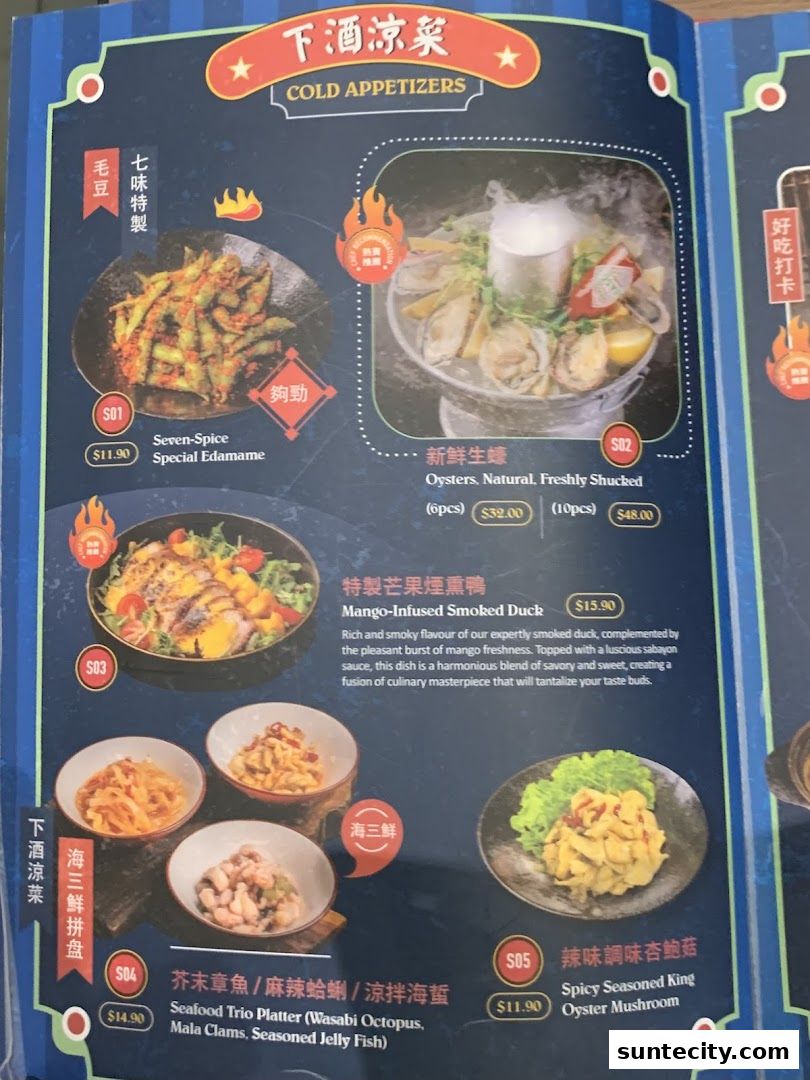 Menu page for Jyu Lae Bistro 聚樂