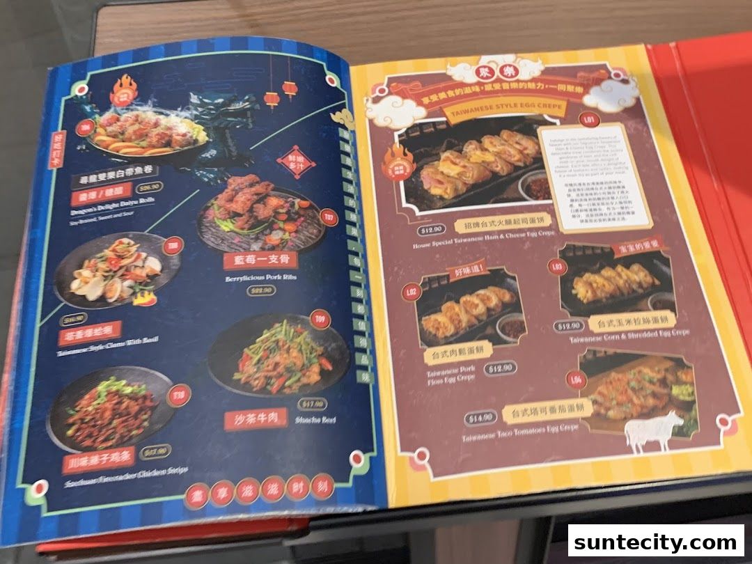 Menu page for Jyu Lae Bistro 聚樂