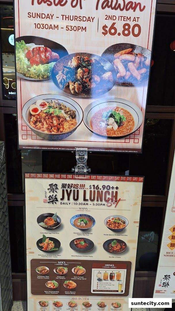 Menu page for Jyu Lae Bistro 聚樂