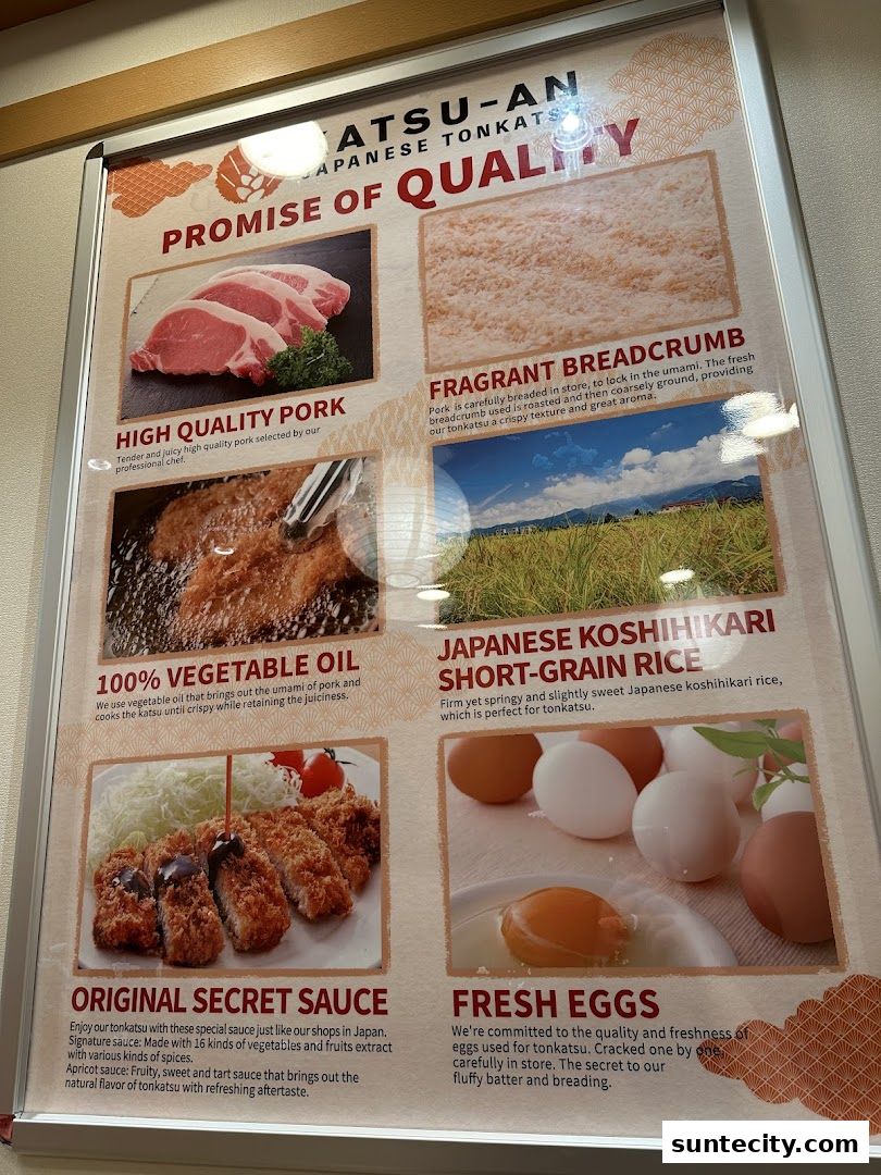 Menu page for Katsu-an Suntec City