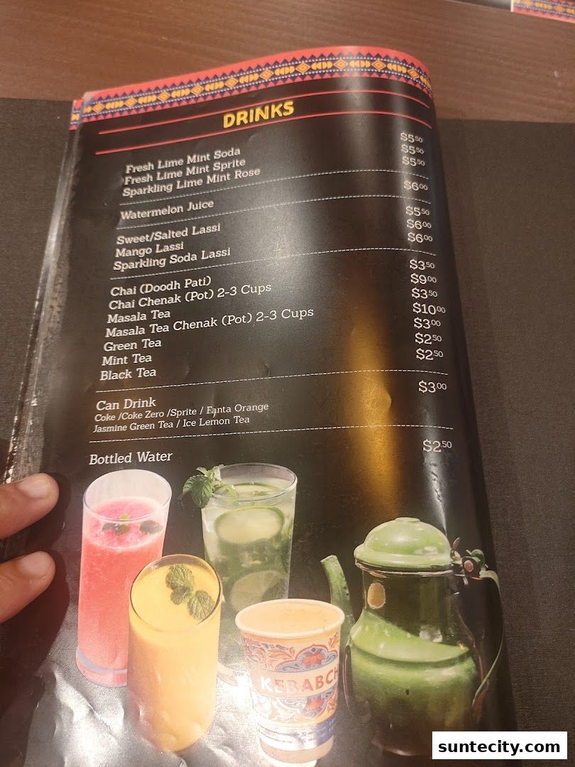 Menu page for Kebabchi Charcoal BBQ