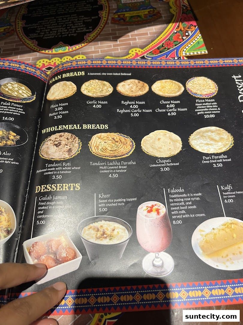 Menu page for Kebabchi Charcoal BBQ