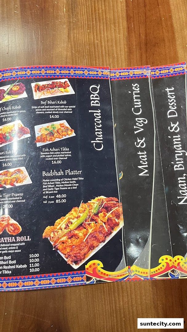Menu page for Kebabchi Charcoal BBQ