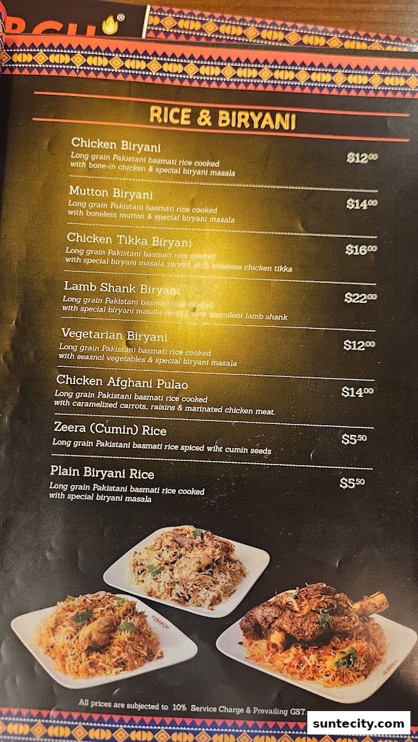 Menu page for Kebabchi Charcoal BBQ