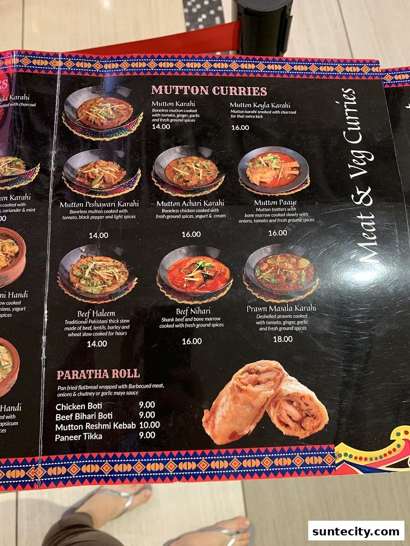 Menu page for Kebabchi Charcoal BBQ