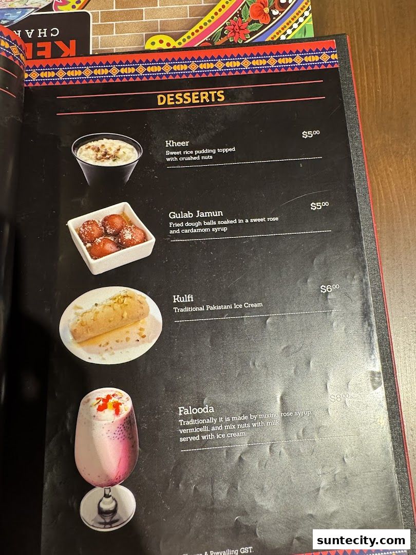 Menu page for Kebabchi Charcoal BBQ