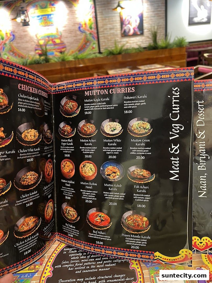 Menu page for Kebabchi Charcoal BBQ