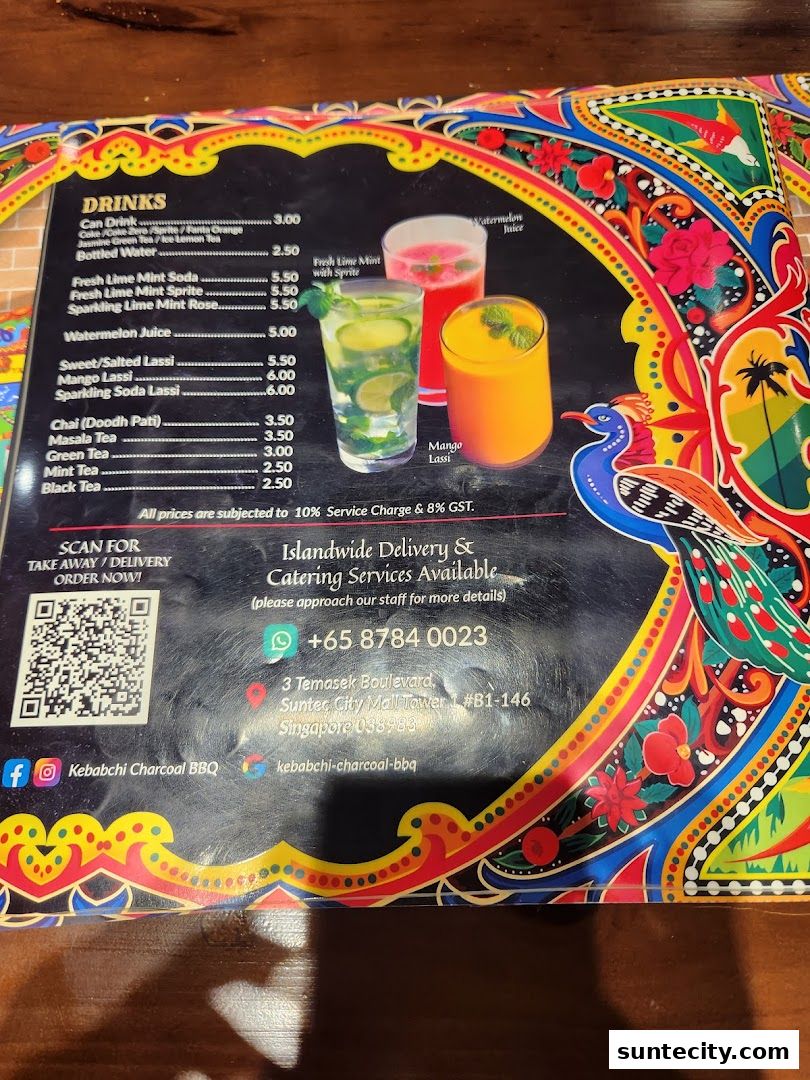 Menu page for Kebabchi Charcoal BBQ