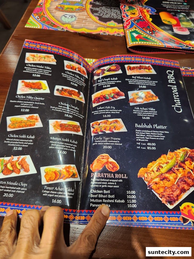 Menu page for Kebabchi Charcoal BBQ