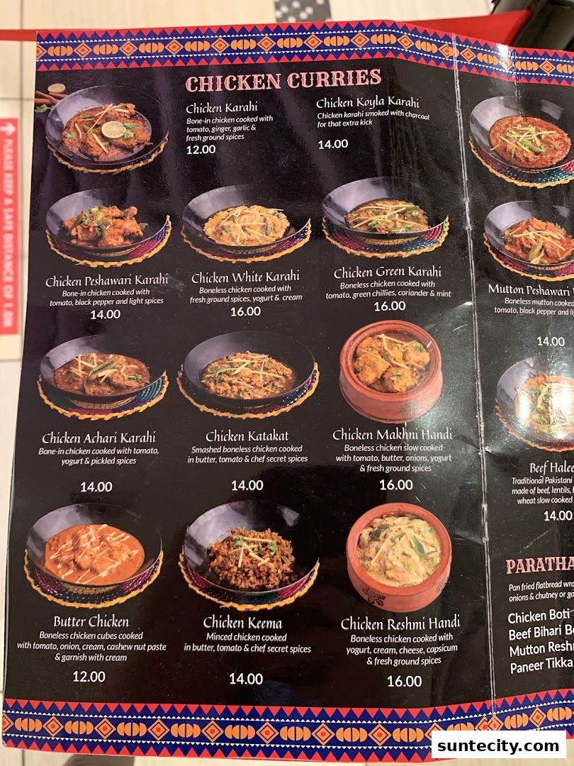 Menu page for Kebabchi Charcoal BBQ