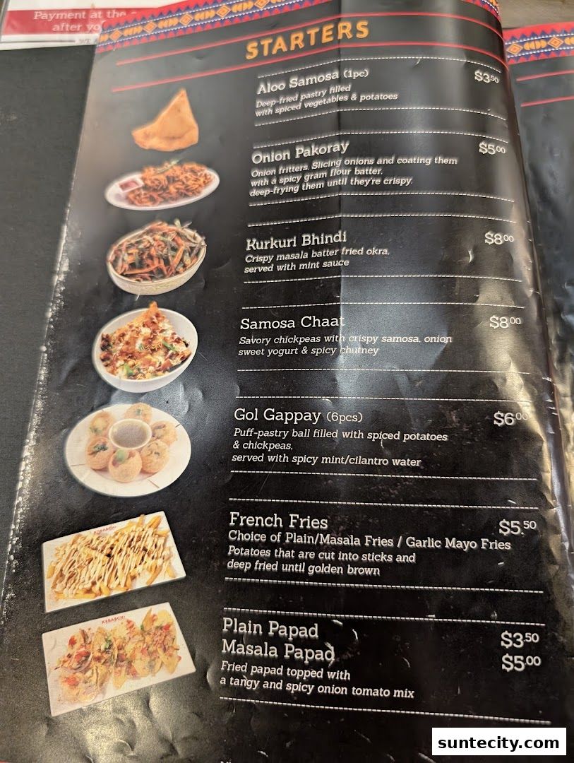 Menu page for Kebabchi Charcoal BBQ