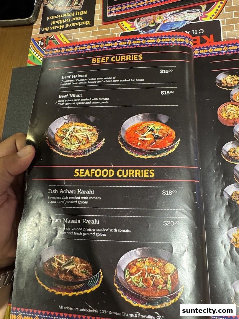 Menu page for Kebabchi Charcoal BBQ