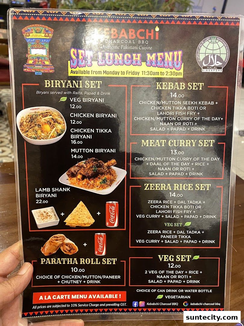 Menu page for Kebabchi Charcoal BBQ