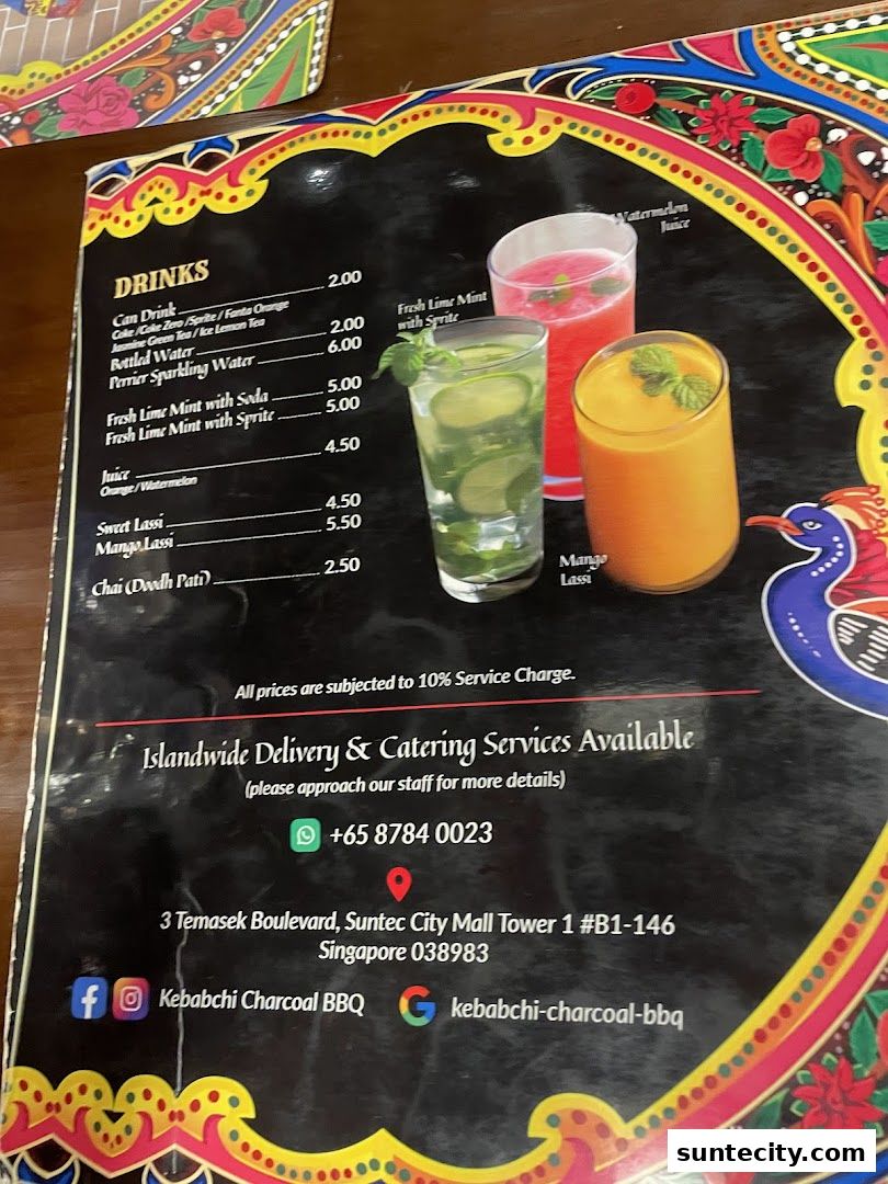Menu page for Kebabchi Charcoal BBQ