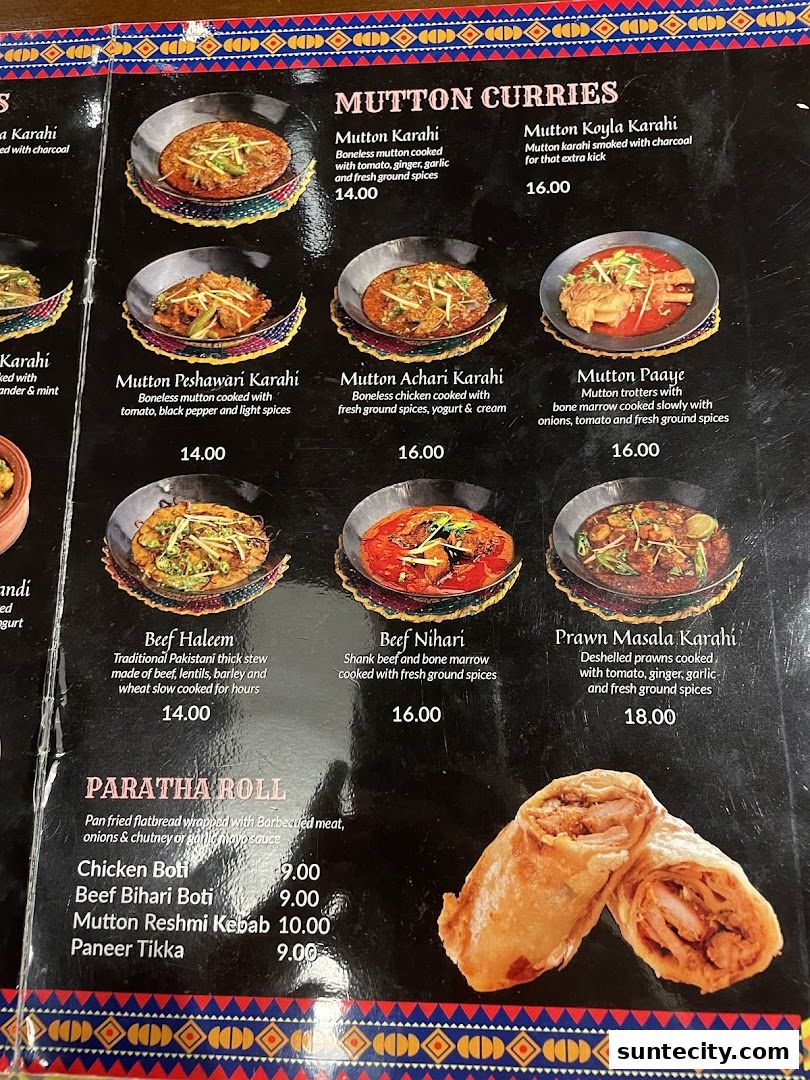 Menu page for Kebabchi Charcoal BBQ