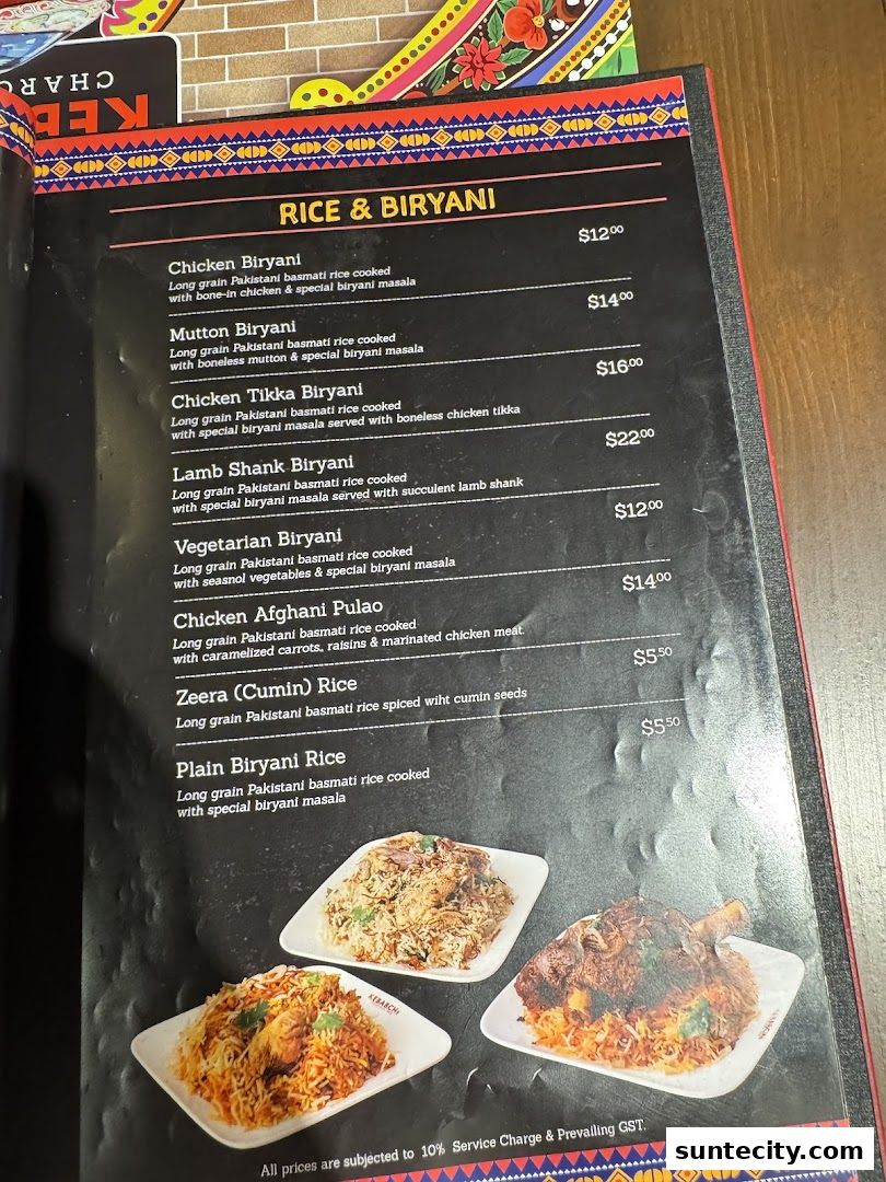 Menu page for Kebabchi Charcoal BBQ