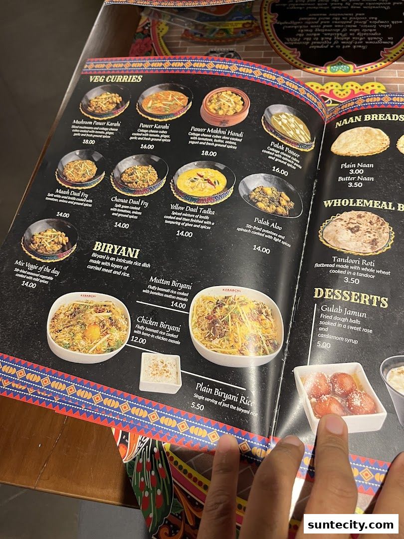 Menu page for Kebabchi Charcoal BBQ