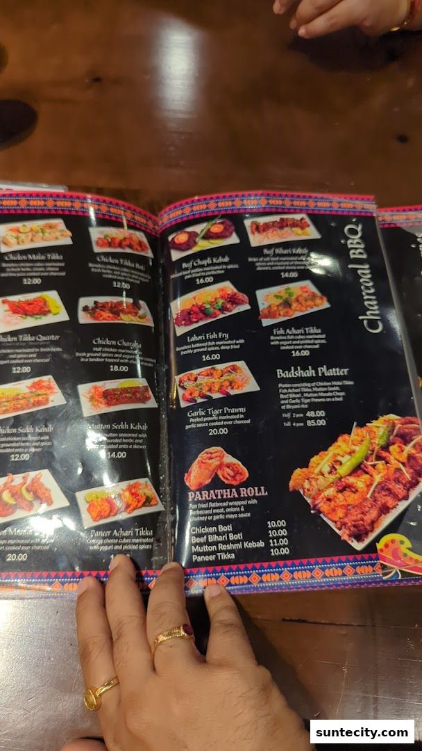 Menu page for Kebabchi Charcoal BBQ
