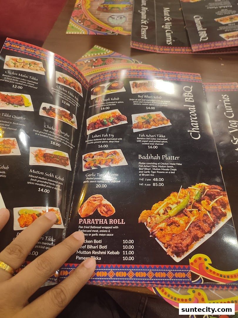 Menu page for Kebabchi Charcoal BBQ
