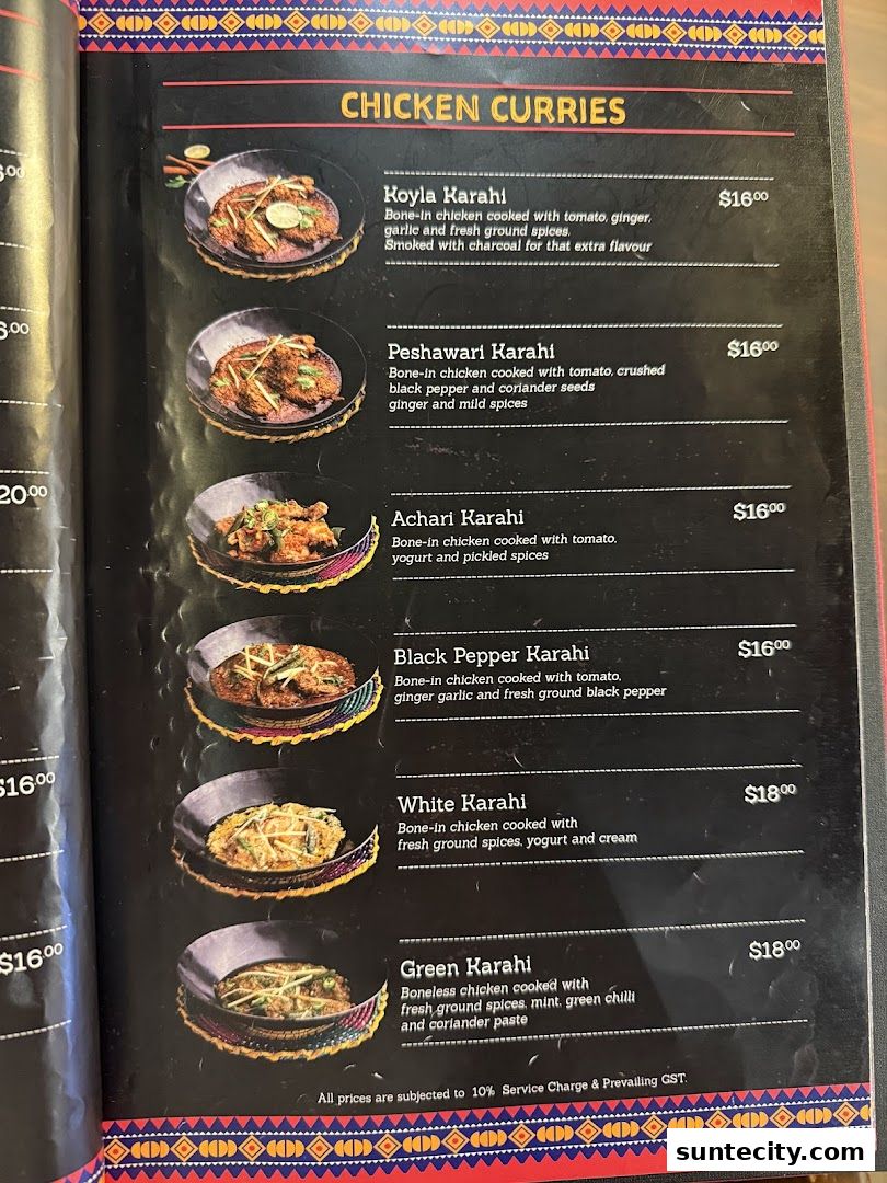 Menu page for Kebabchi Charcoal BBQ