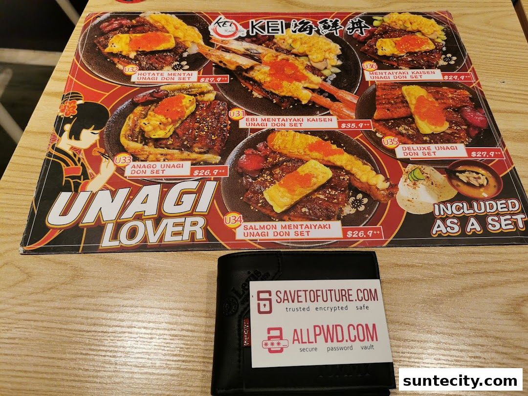 Menu page for Kei Kaisendon Suntec City