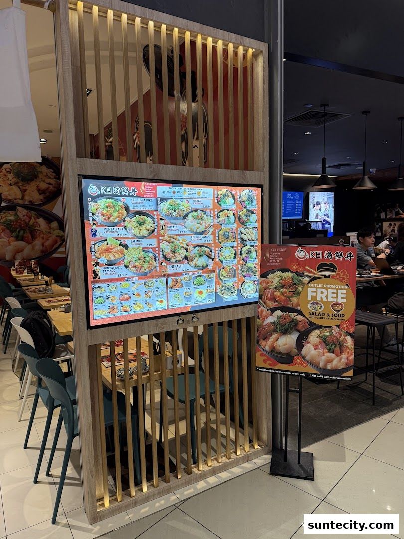 Menu page for Kei Kaisendon Suntec City