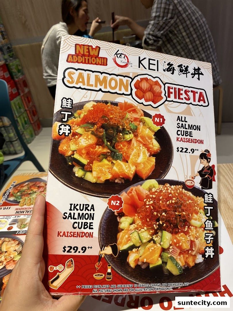 Menu page for Kei Kaisendon Suntec City