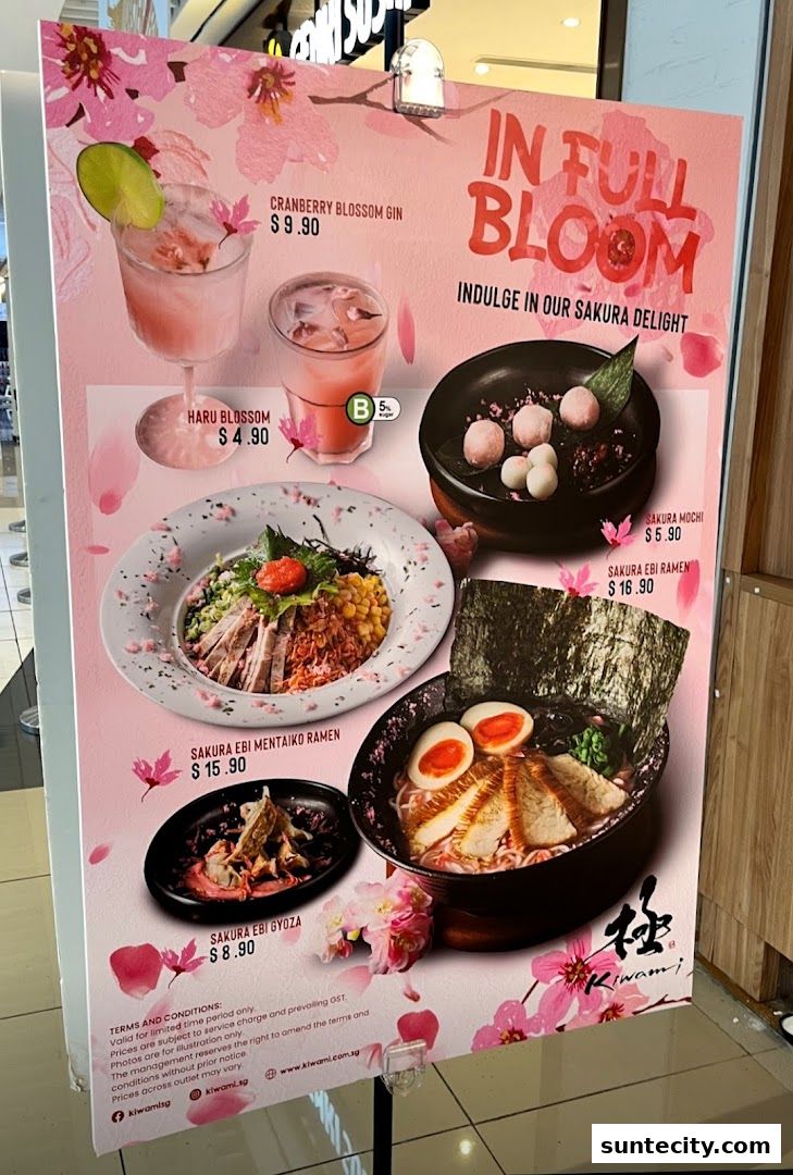 Menu page for Kiwami Ramen  Gyoza Bar Suntec City