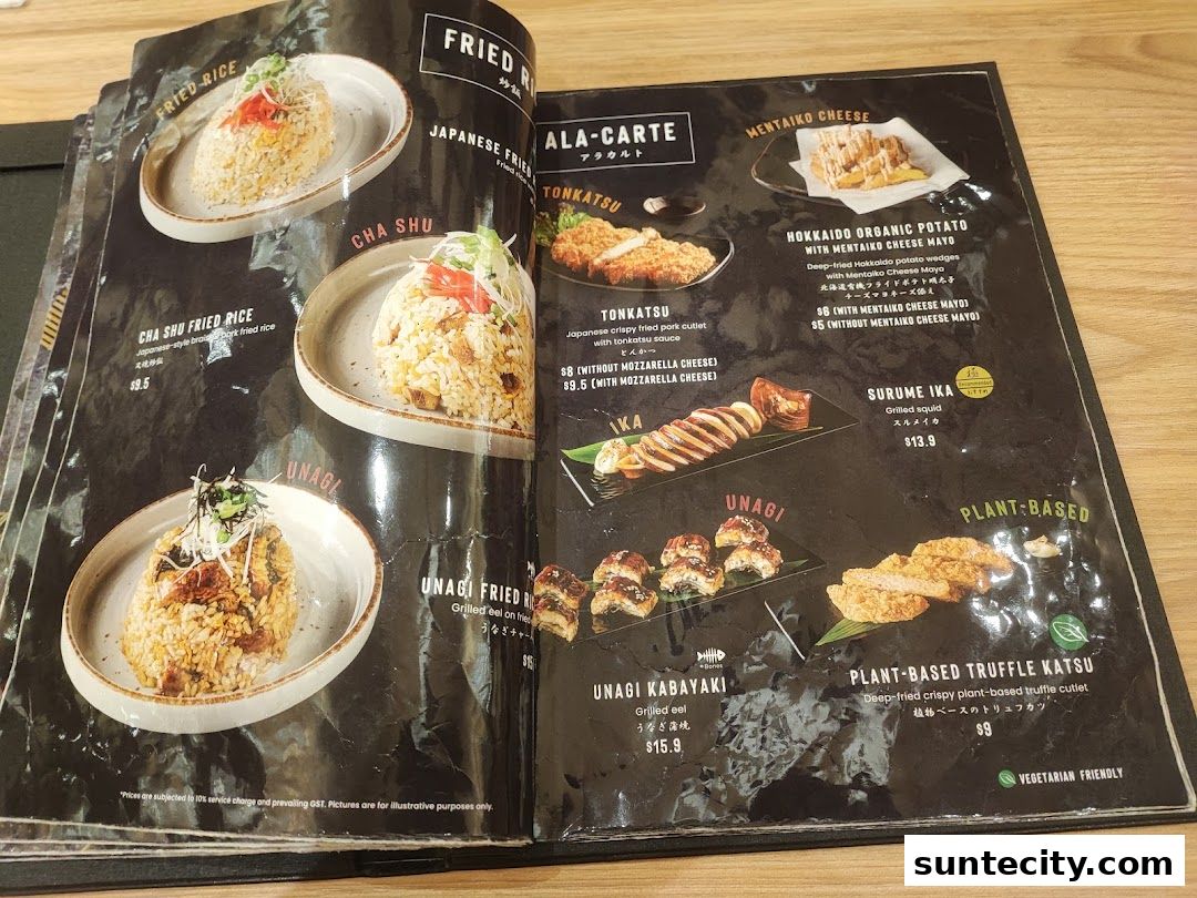 Menu page for Kiwami Ramen  Gyoza Bar Suntec City