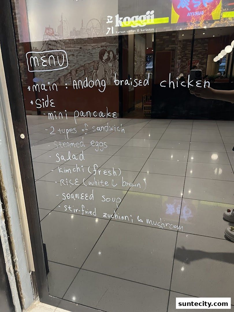 Menu page for Koggii