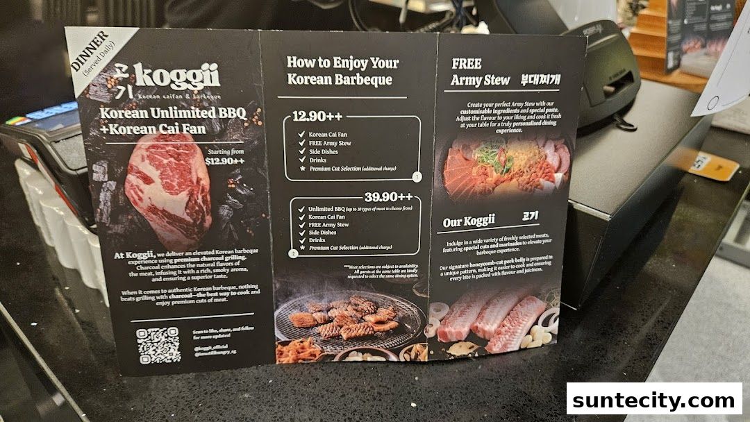 Menu page for Koggii