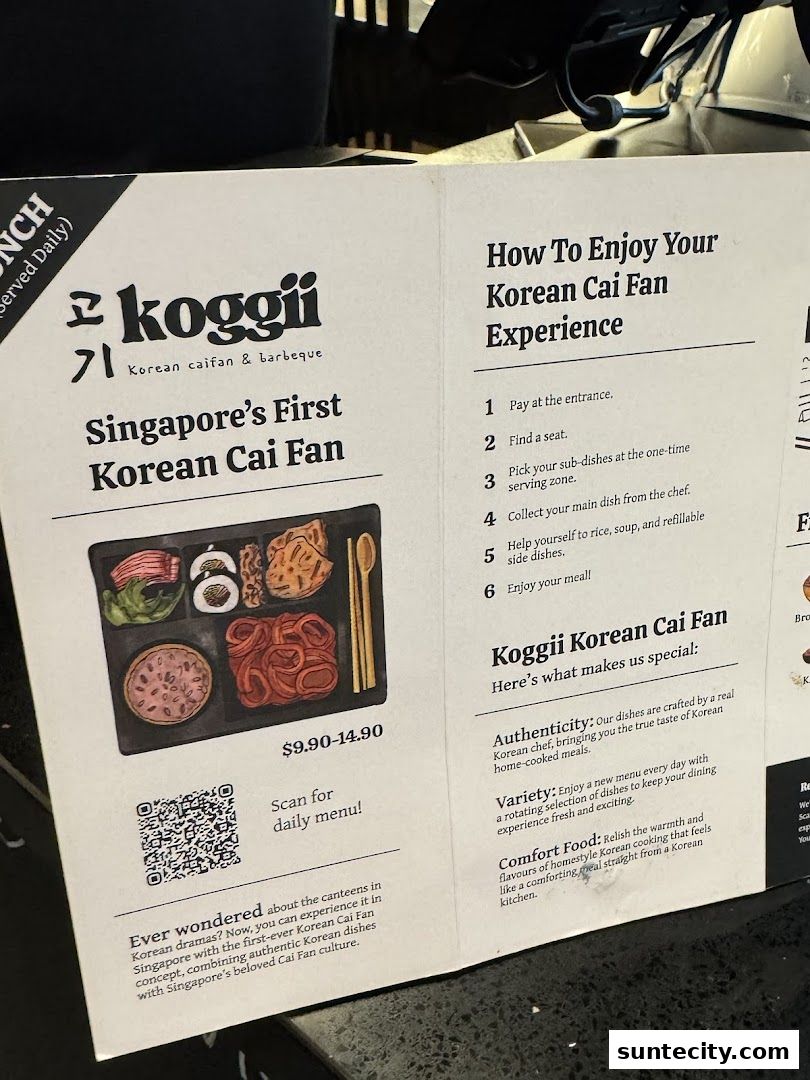 Menu page for Koggii