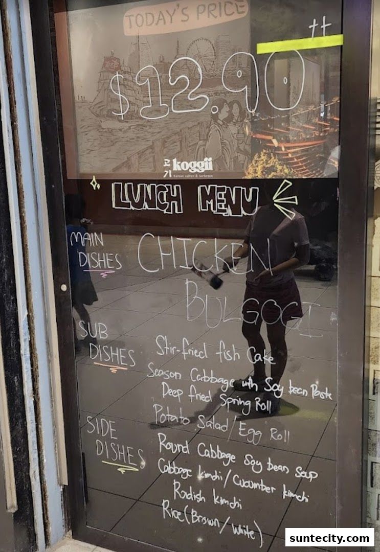 Menu page for Koggii