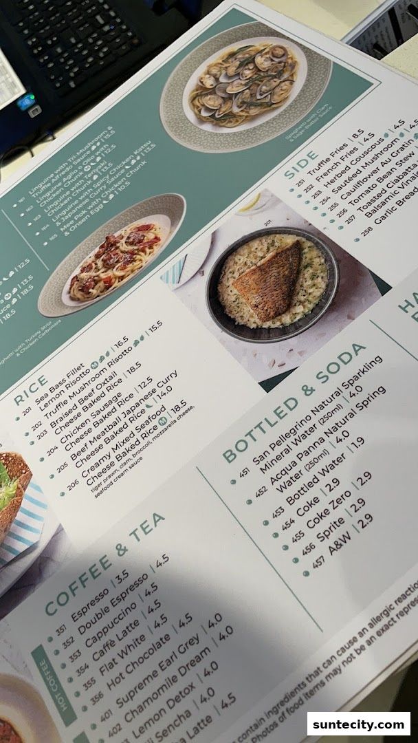 Menu page for Mamma Mia Trattoria E Caffè Suntec City