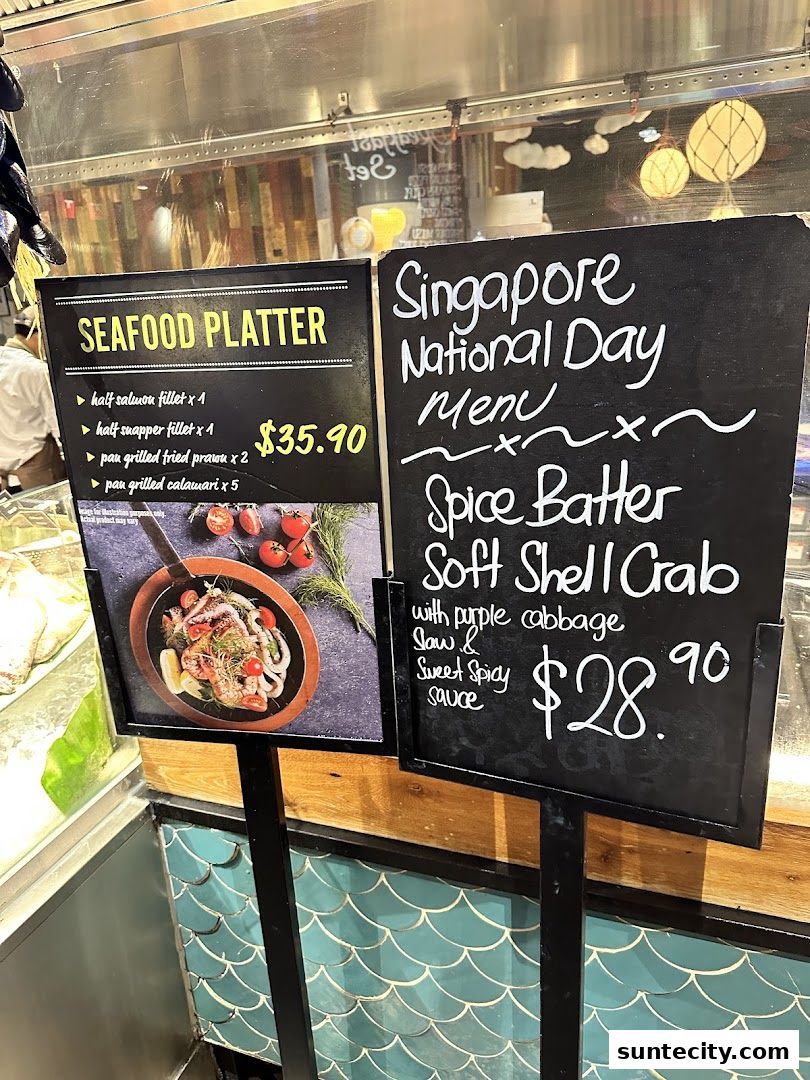Menu page for Marché Suntec City