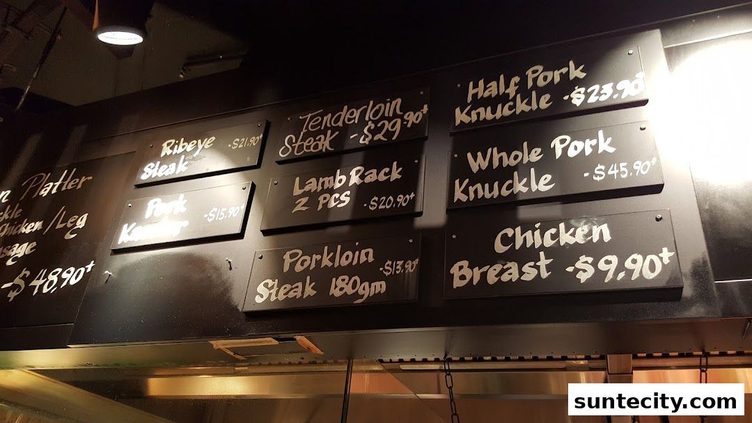 Menu page for Marché Suntec City