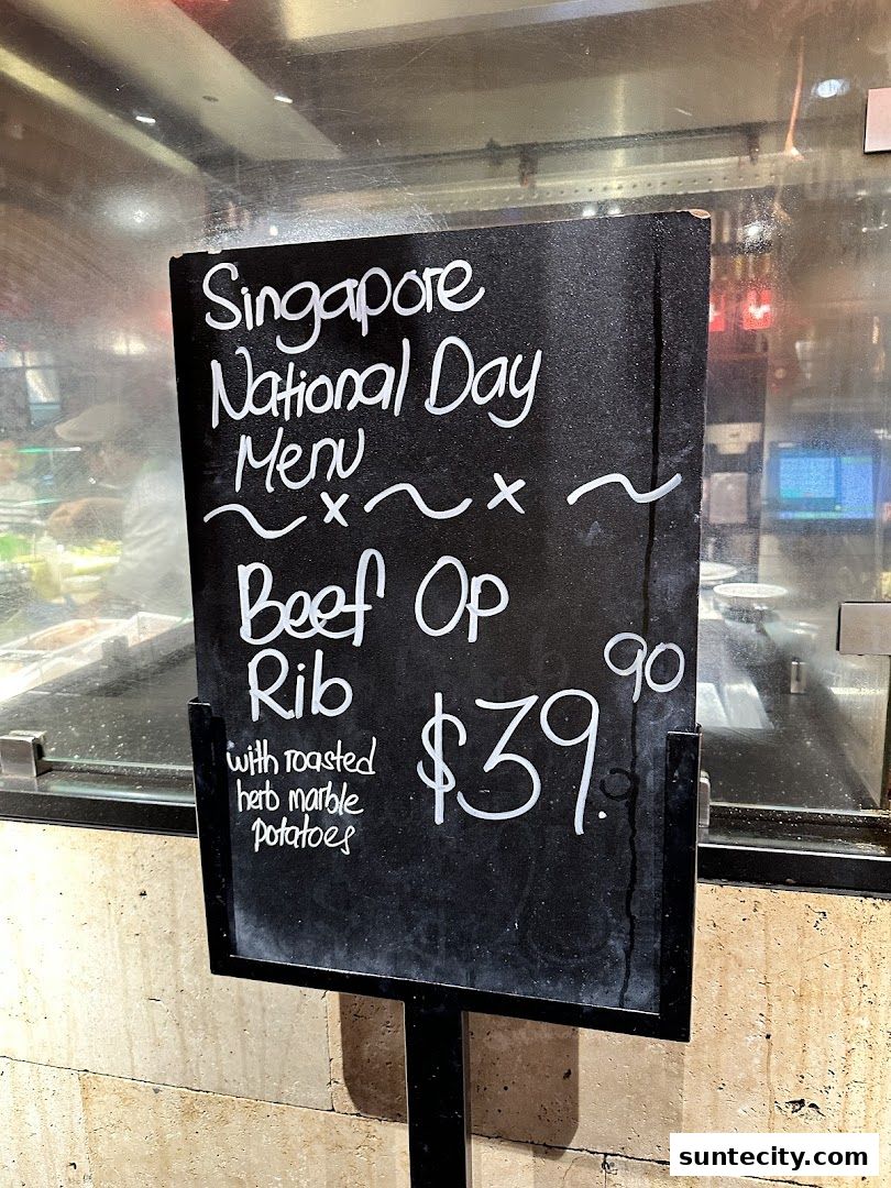 Menu page for Marché Suntec City
