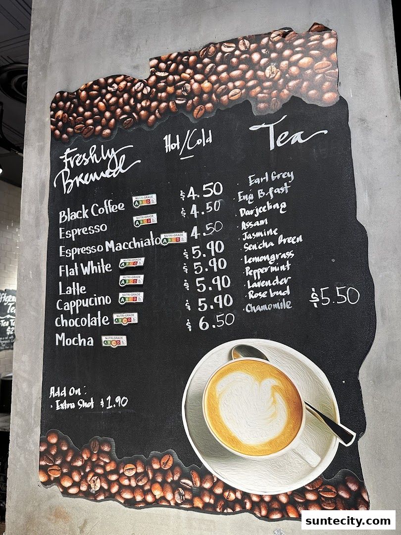Menu page for Marché Suntec City