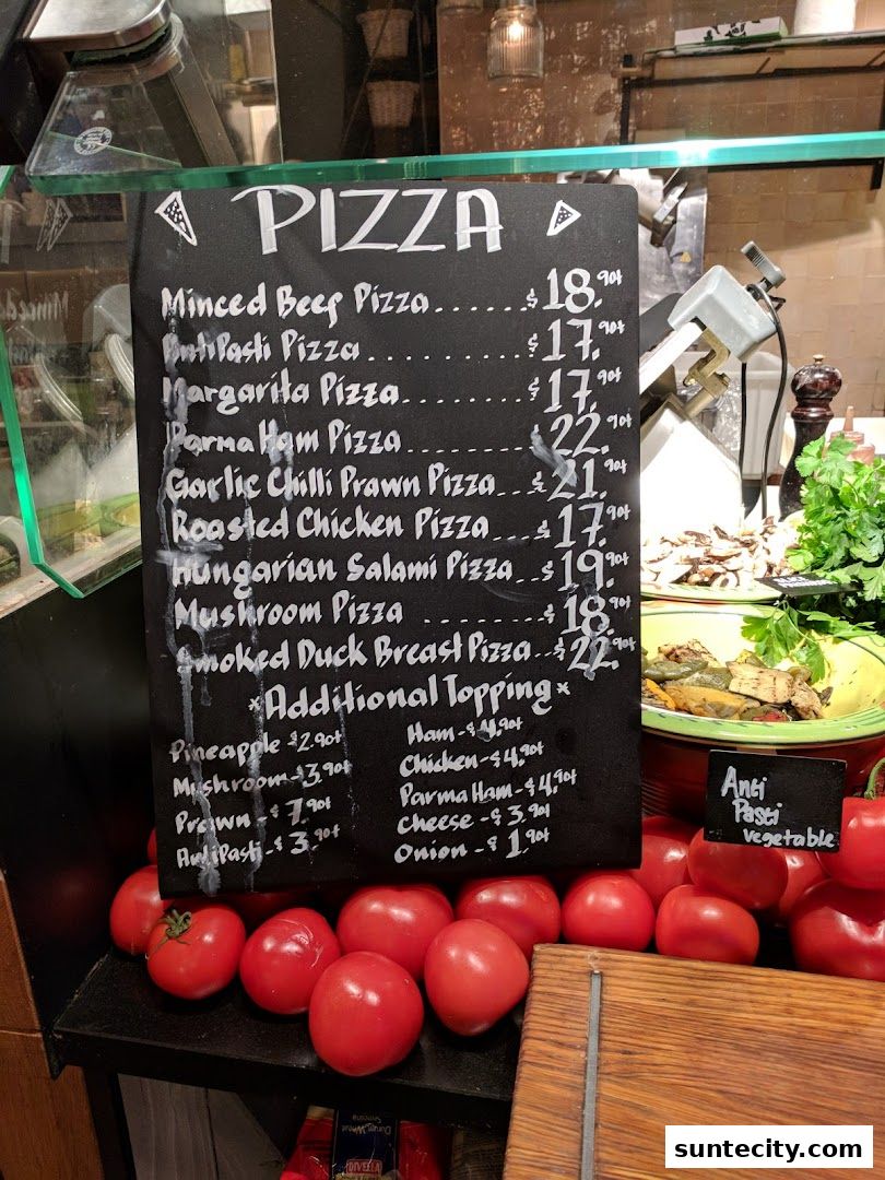 Menu page for Marché Suntec City