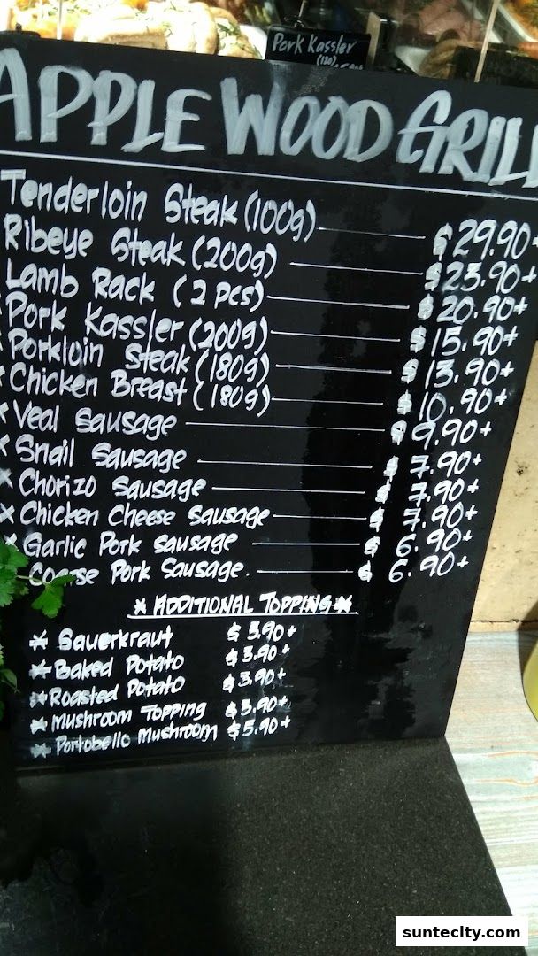 Menu page for Marché Suntec City
