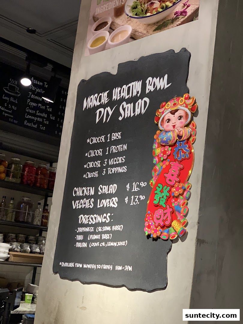 Menu page for Marché Suntec City