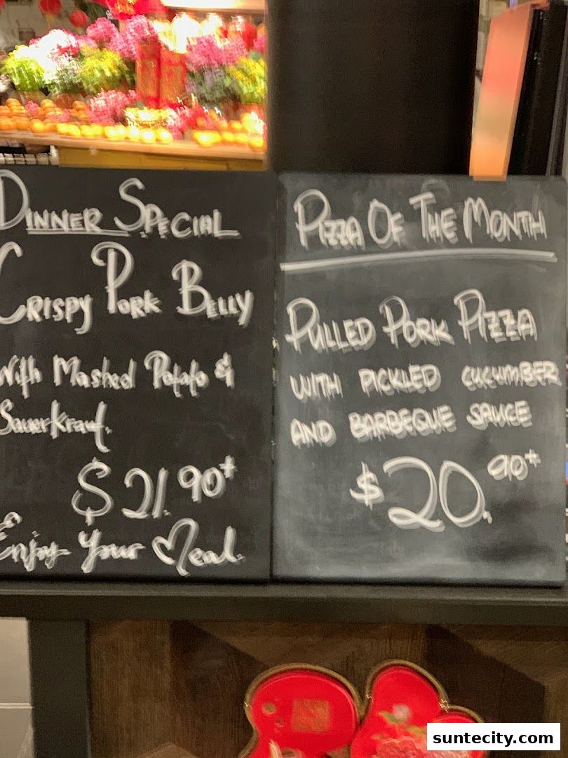 Menu page for Marché Suntec City